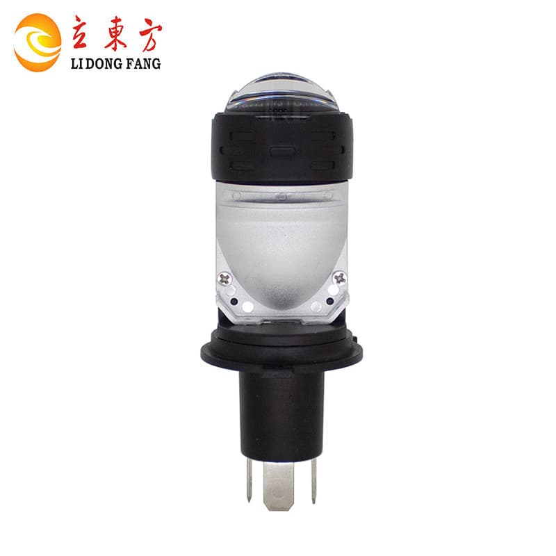 Cross-border LED Car Headlight Wholesale Dual Copper Tube Heat Dissipation H4 Lens Headlight High Brightness Focused Car LED Headlight
