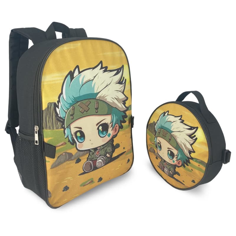 New Cross-Border Student Backpack Set Two-Piece Lightweight Cartoon School Bag for Elementary Students Wholesale