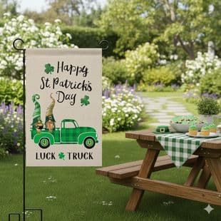 Cross-Border St. Patrick's Day Garden Flag, St. Patrick's Day Ireland National Day Decoration Garden Small Flag