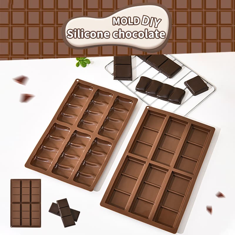 What a Coincidence Food Grade Dubai Chocolate Mold FDA Platinum Silicone Chocolate Mold Rectangular Baking Tools