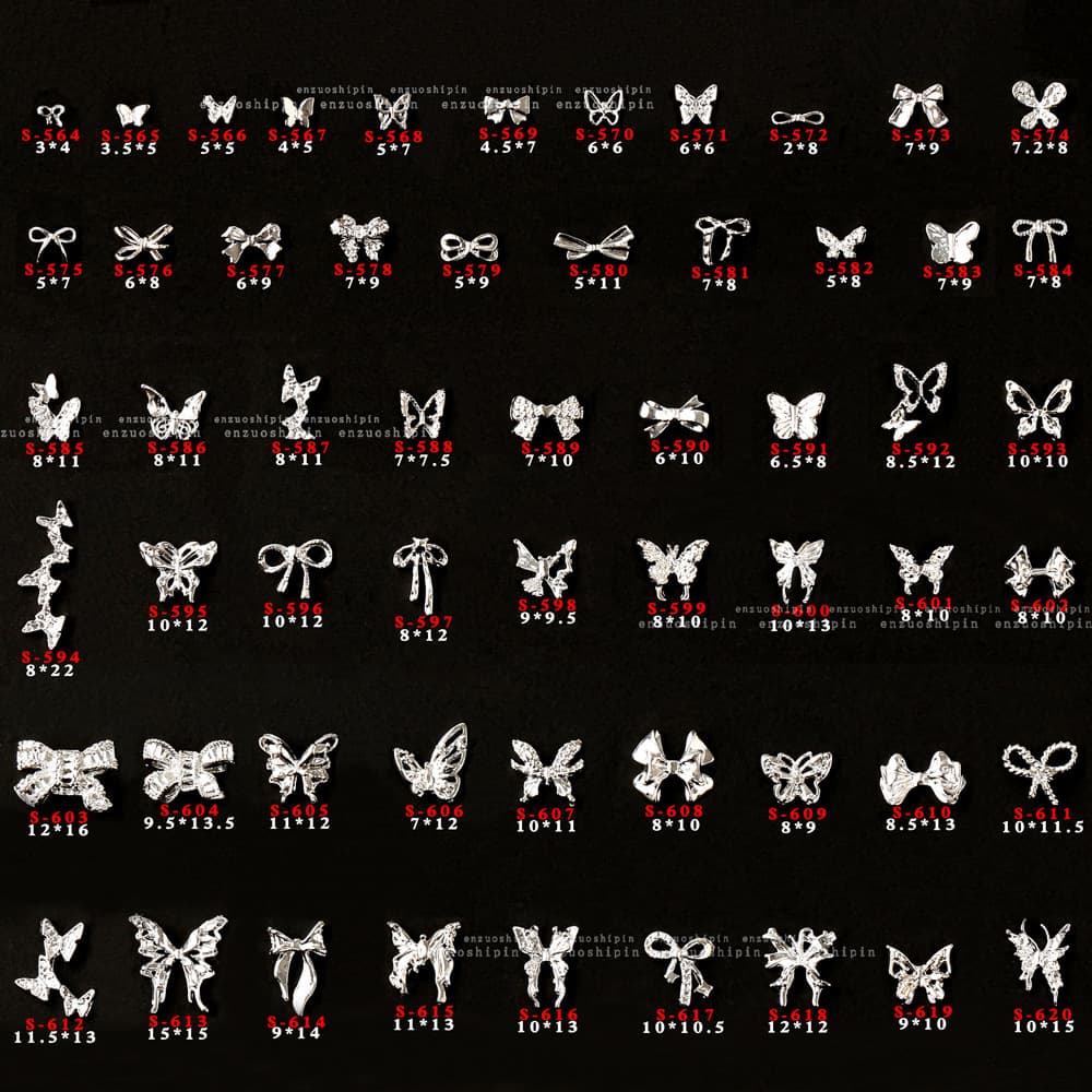 2024 New Fingertip Butterfly Hollow Butterfly Nail Art Decorations Viral Mini Butterfly Nail Accessories