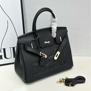 2024 European and American Retro Horse Head Platinum Bag Genuine Leather Women's Crossbody Bag Versatile Top Layer Cowhide Leather Handbag