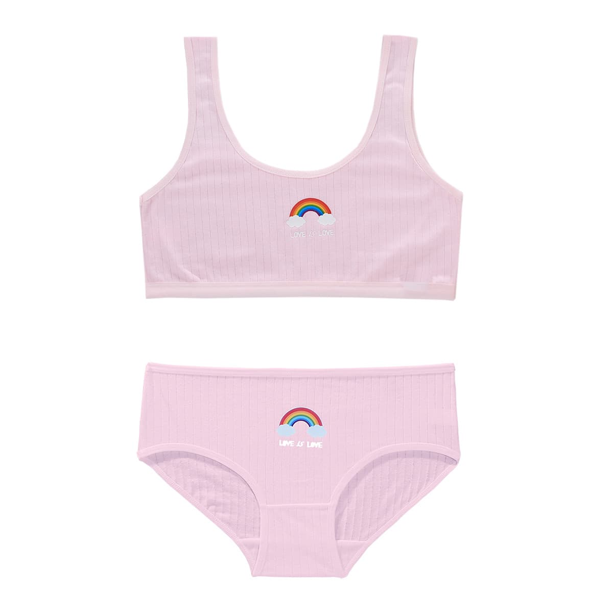 Girls' Bra Set Cotton Vest Summer Camisole Training Bra for Preteens and Teens Wrap Top 12