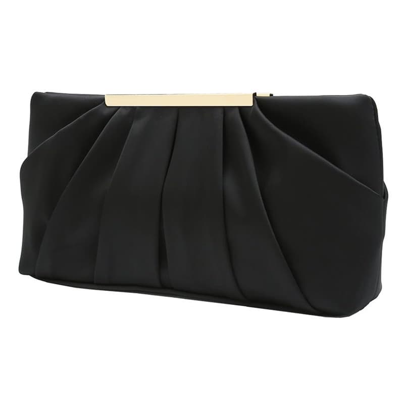 European and American Satin Fashion Pleated Clutch Bag Cross-border Women's Wedding Party Banquet Bag Formal Evening Bag