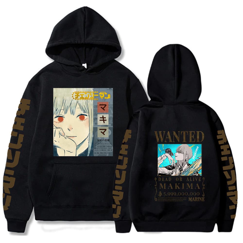 Chainsaw Man Makima Printed Hooded Sweatshirt Chainsaw Man Makima Sports Cap Men's Clothing