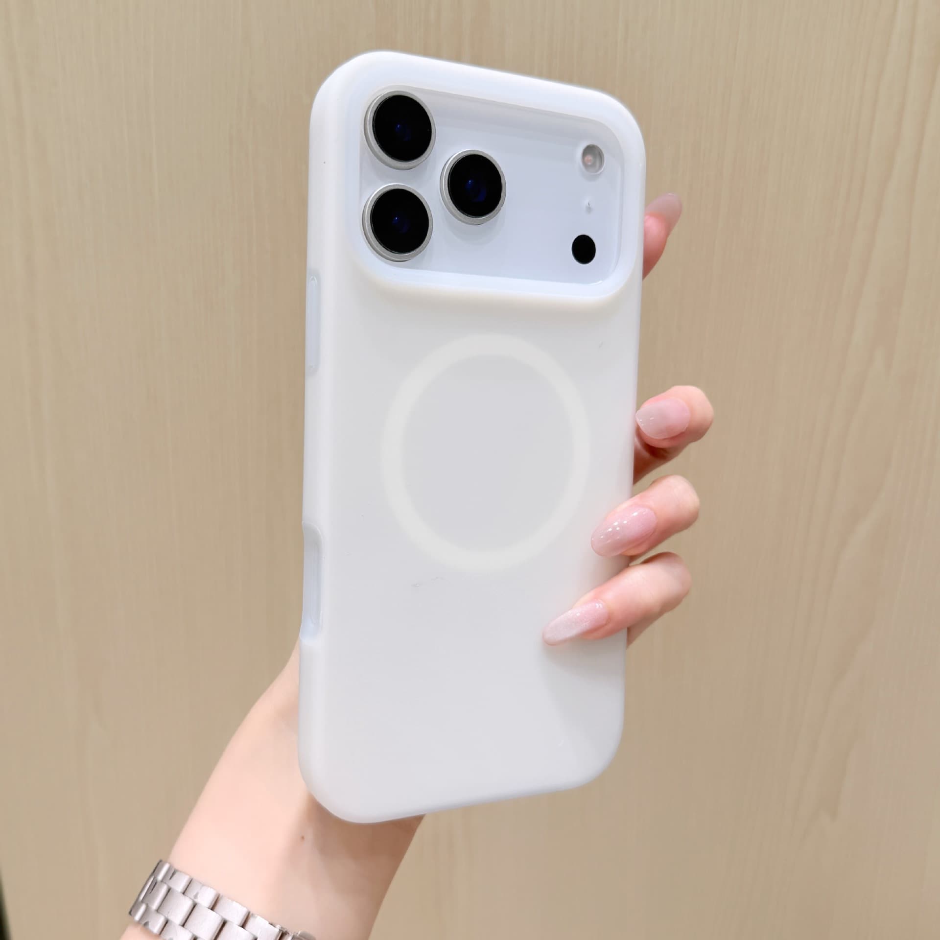 Liquid Gel Magnetic Case Compatible with iPhone 17 Pro Max, iPhone 16, Pure Color Minimalist Matte Skin-Feel Case