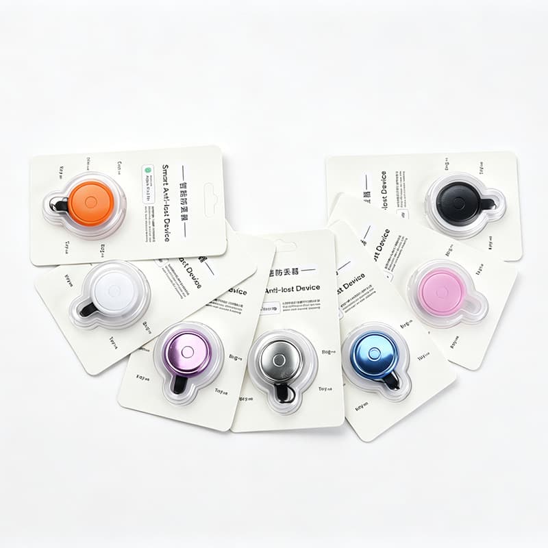 Smart Finder Round Anti-Loss Tracker Keychain for Items, Pets, Elderly, and Kids with Alarm