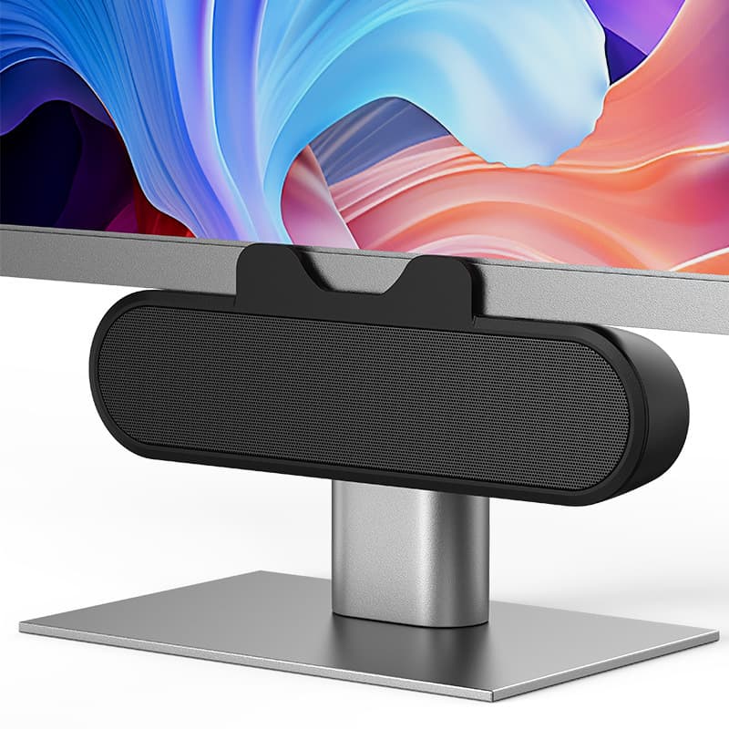 In-Stock Private Mold USB Clip Speaker, Portable 10W High Power USB Soundbar for Desktop Computers, Stereo Audio