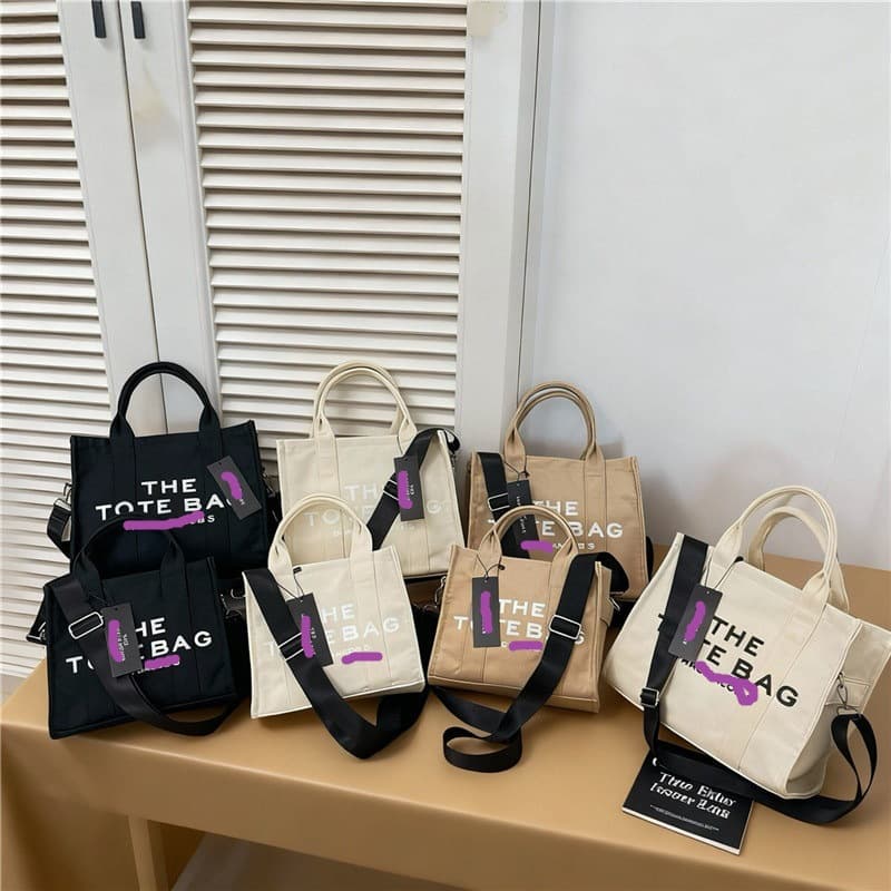 Fashionable Crossbody Canvas Tote Bag for Women 2026 TOTE BAG New Style Shoulder Letter Large Capacity Trendy Tote