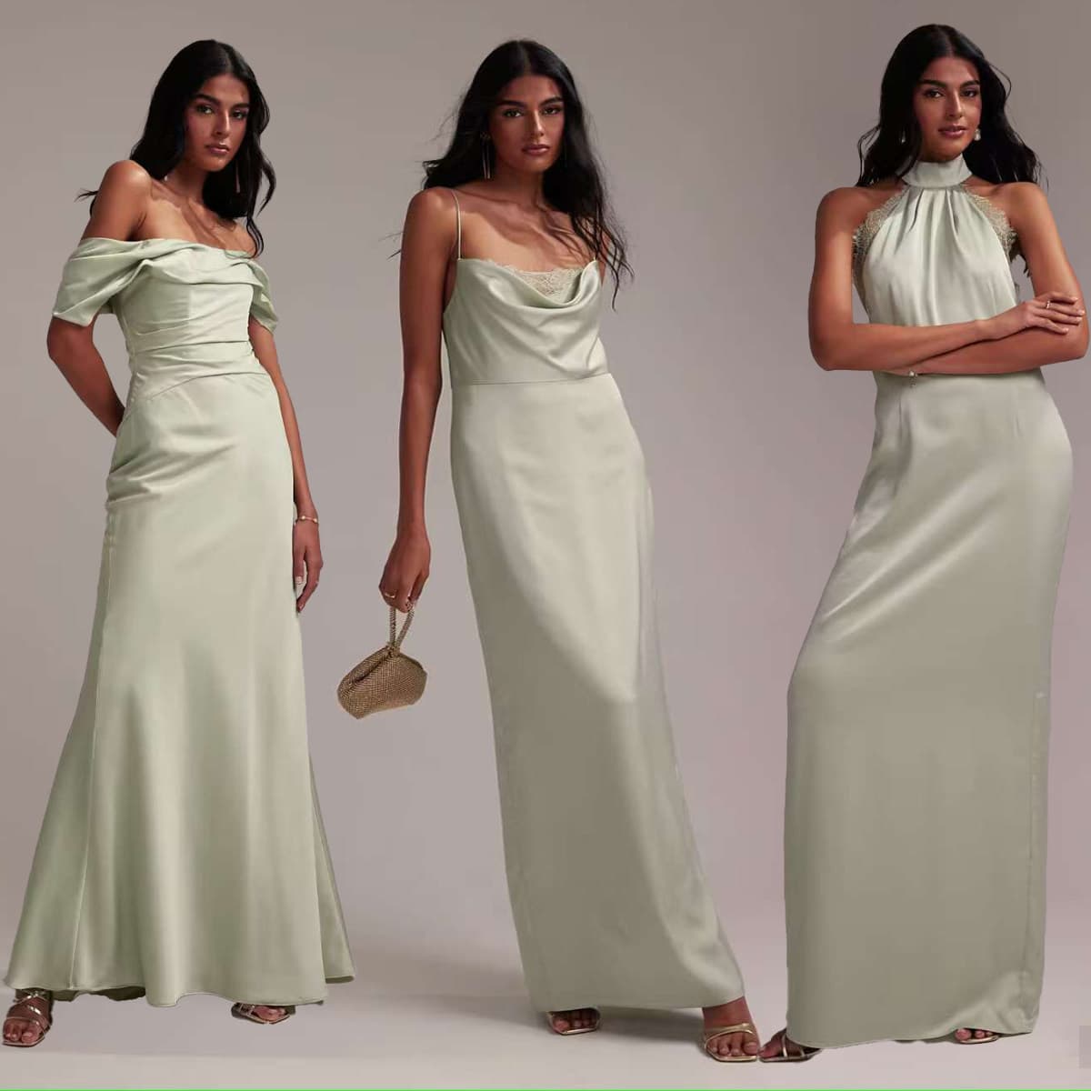 Bridesmaid Dress Premium Sense Niche Dress 2026 New French Satin Lace Banquet Evening Dress