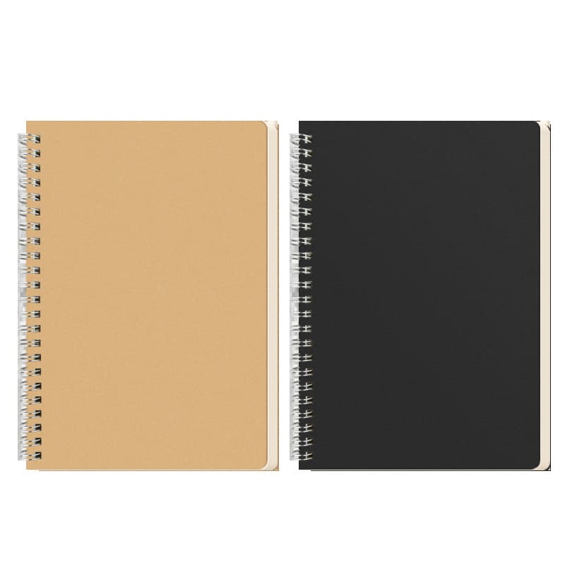 Notebook Coil-bound Kraft Paper Spiral Notebook Thick Pages Minimalist Ins Style for College Students Exam Prep