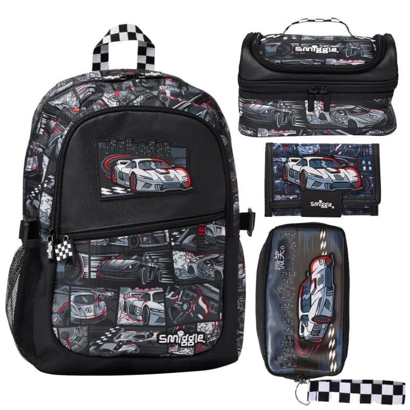 Australian Smiggle school bag 1-6 students backpack sports car large decompression backpack multi-functional leisure bag