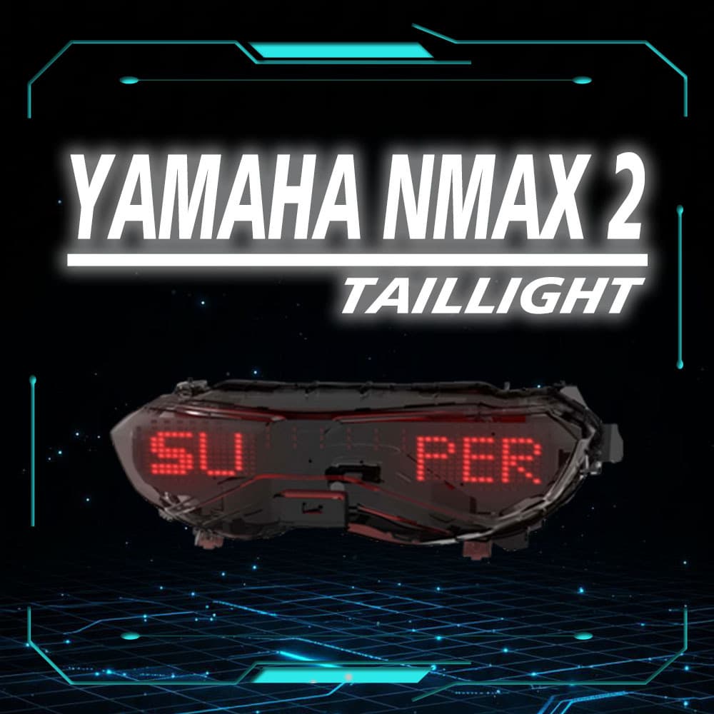 Compatible with YAMAHA NMAX V2 Motorcycle LED Brake Tail Light Modification Kit Turn Signal Brake Light
