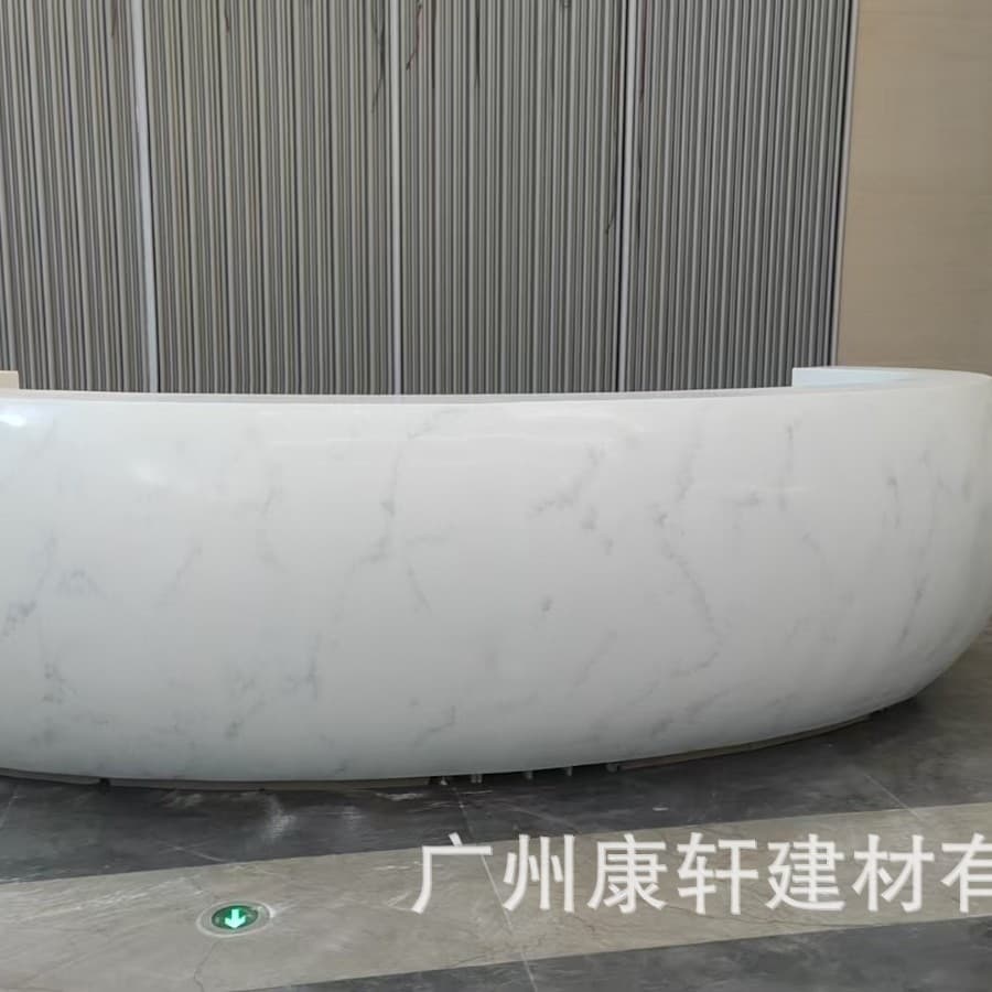 Silide Factory Processing Artificial Stone Service Desk, Acrylic Information Desk, Seamless Artificial Stone Reception Desk