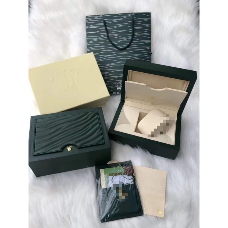Watch Box Rolex Watch Case Green Submariner Black Submariner Watch Packaging Box Wave Pattern Gift Packaging
