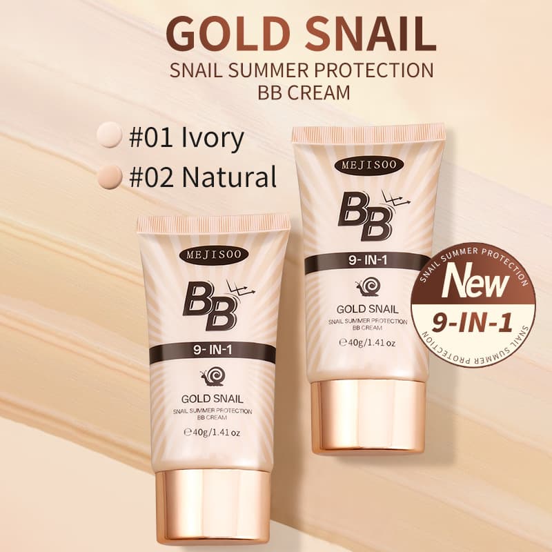 Cross-border Full English SADOER Gold Snail BB Cream Foundation Color Correcting Concealer Long-lasting Natural Liquid Foundation