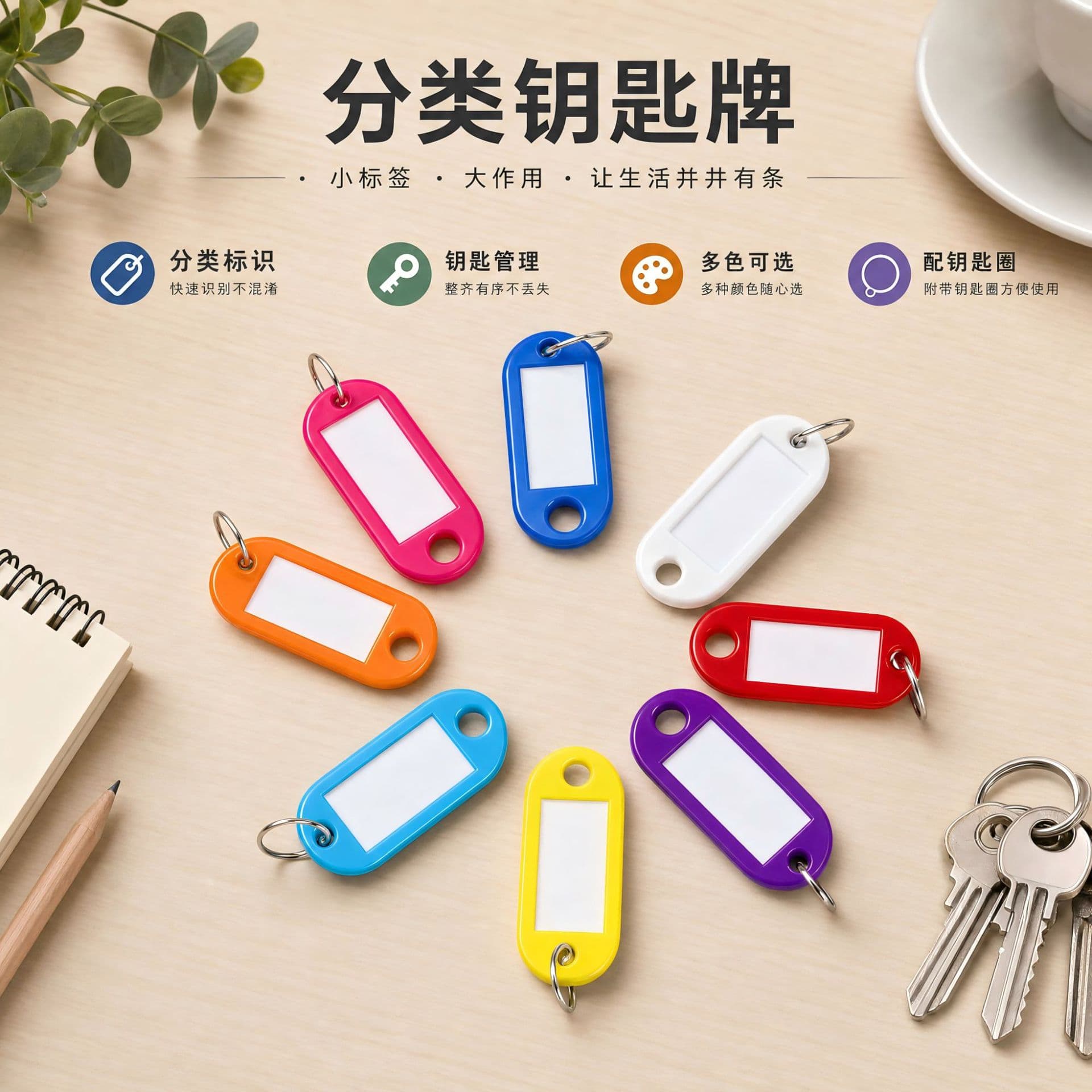 Factory Stock Plastic PP Key Tags Wholesale Marking Luggage Tag Plates Hotel Number Classification Signs
