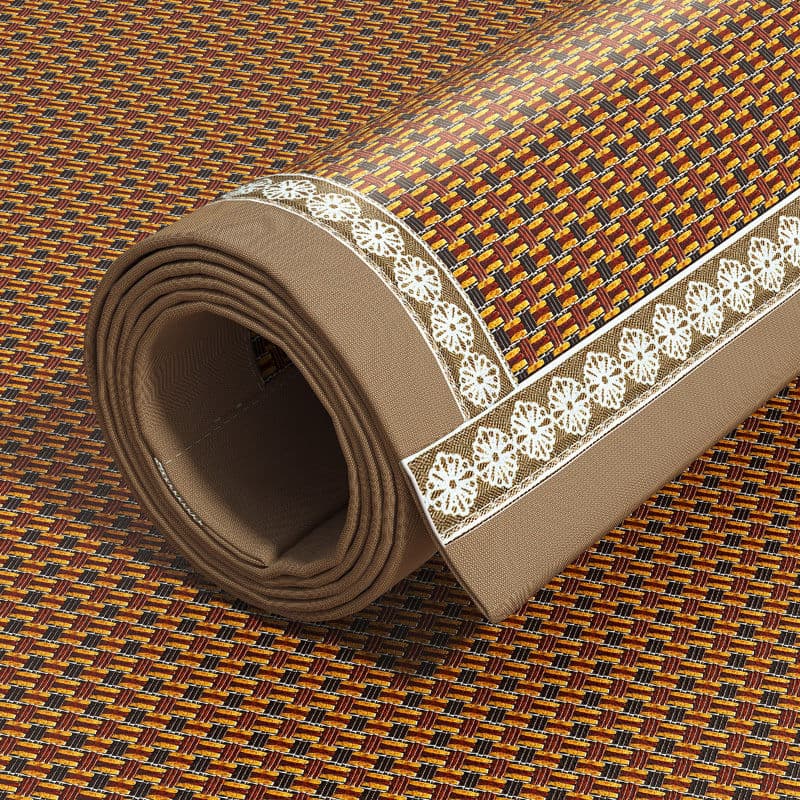 2025 New Summer Ice Silk Mat, Rattan Mat, Soft Mat for Mothers, Babies, and Elderly, Foldable Bamboo Mat Bedding