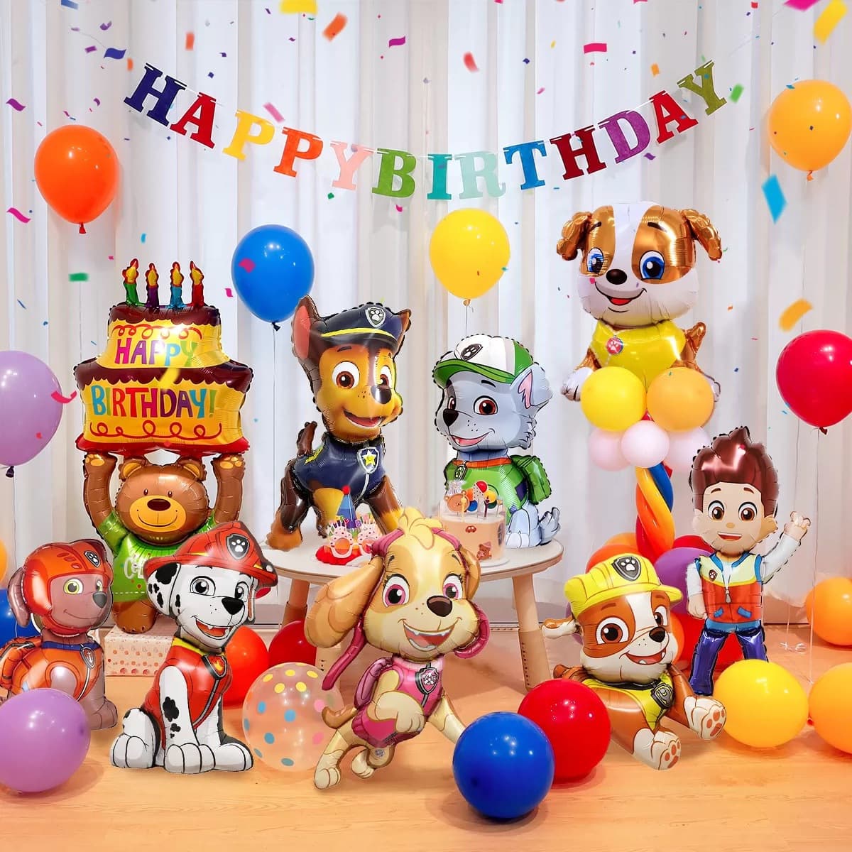 Paw Patrol Balloon Birthday Party Decoration Supplies Aluminum Film Balloon Scene Setup Dog Cartoon Patrol