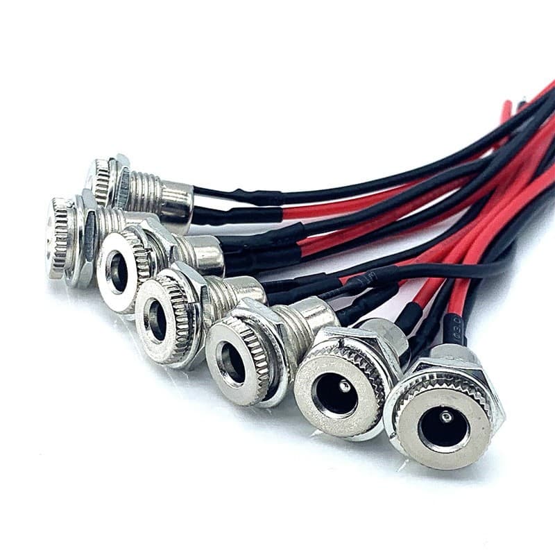 DC Power Socket DC-099 5.5*2.1/2.5MM, Solder Wire DC Metal DC Socket Female Jack
