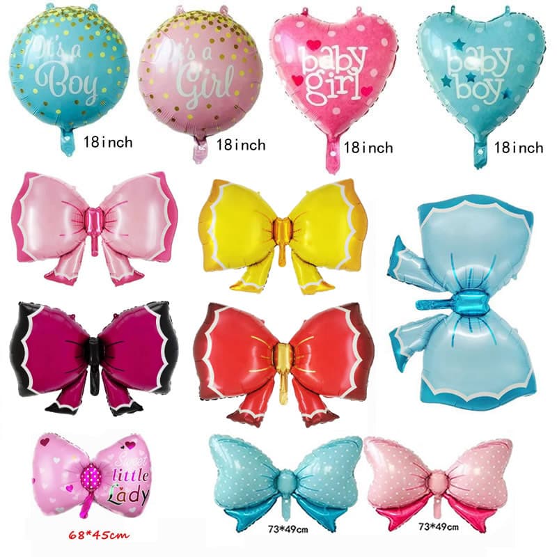 New bow aluminum film balloon Hello BABY style balloon children's birthday party decoration arrangement