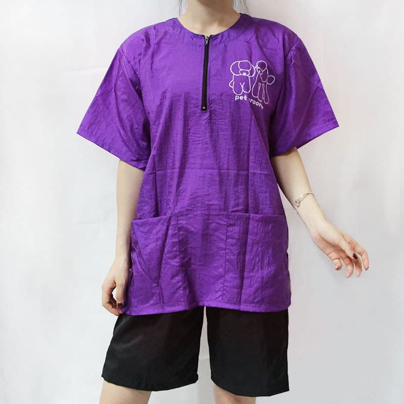 Pet Store Groomer Workwear Pet School Hospital Specific Uniform Cat Dog Apron Anti-Fur Anti-Static