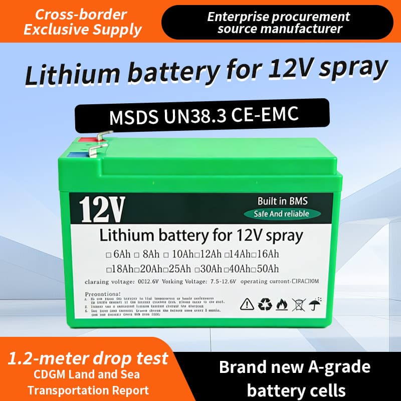 Special-Purpose 12V 12Ah Lithium Battery for Electric Sprayers