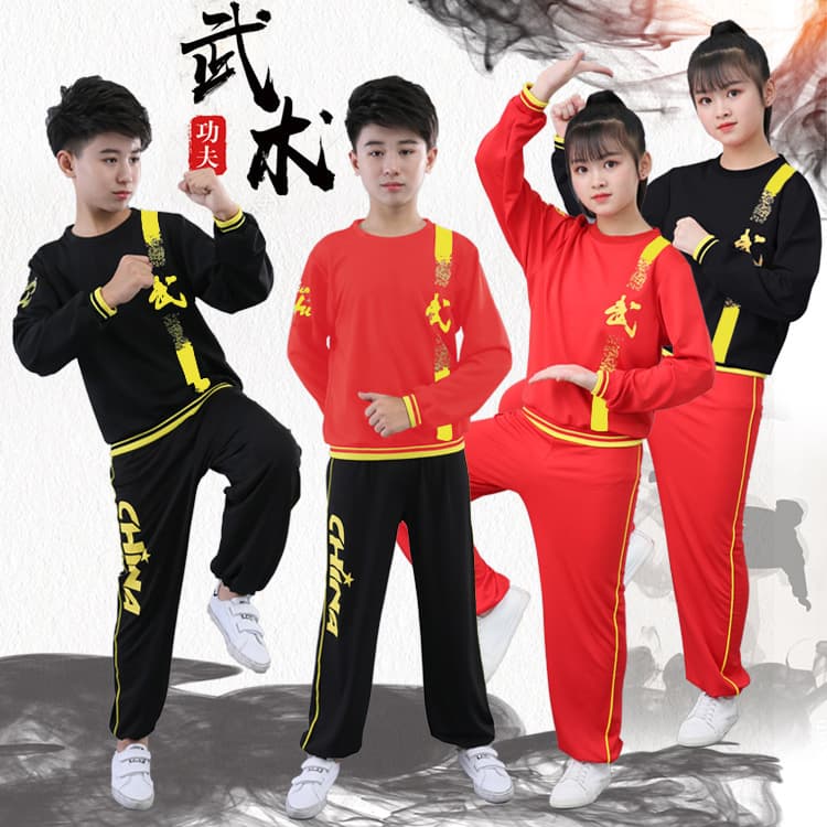 Children's Martial Arts Sanda Suit for Boys and Girls, Spring and Autumn Long-Sleeve Training Uniform for Boxing and Fighting