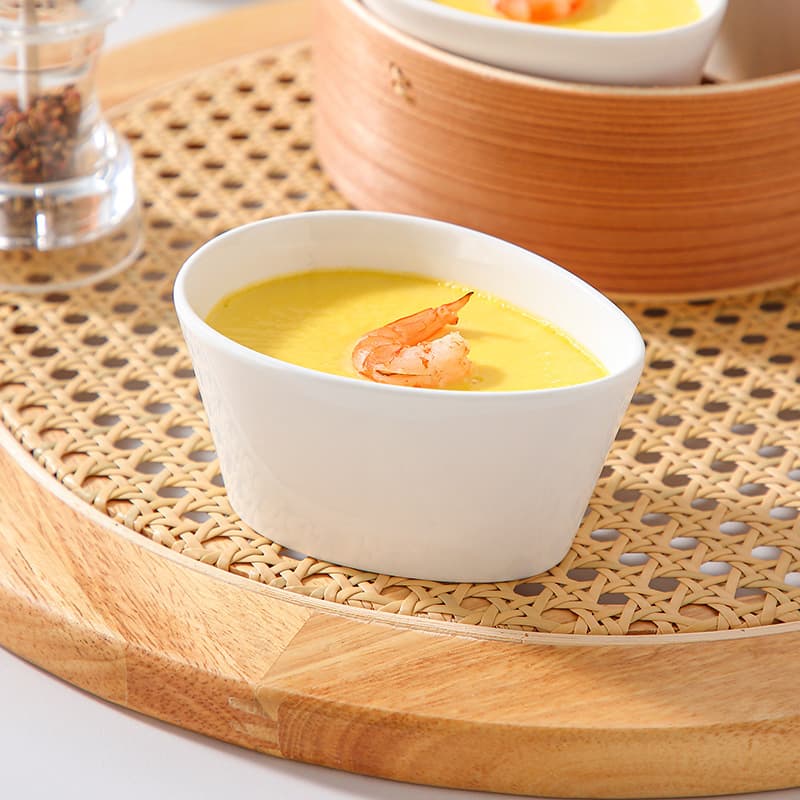 Ceramic Fan-shaped Steaming Box, Steamed Egg Bowl with Lid, One Pot Three Steams Steamer, Rice Cooker Specific Bowl, Steaming Bowl, Steamed Rice, Steamed Dishes and Meat