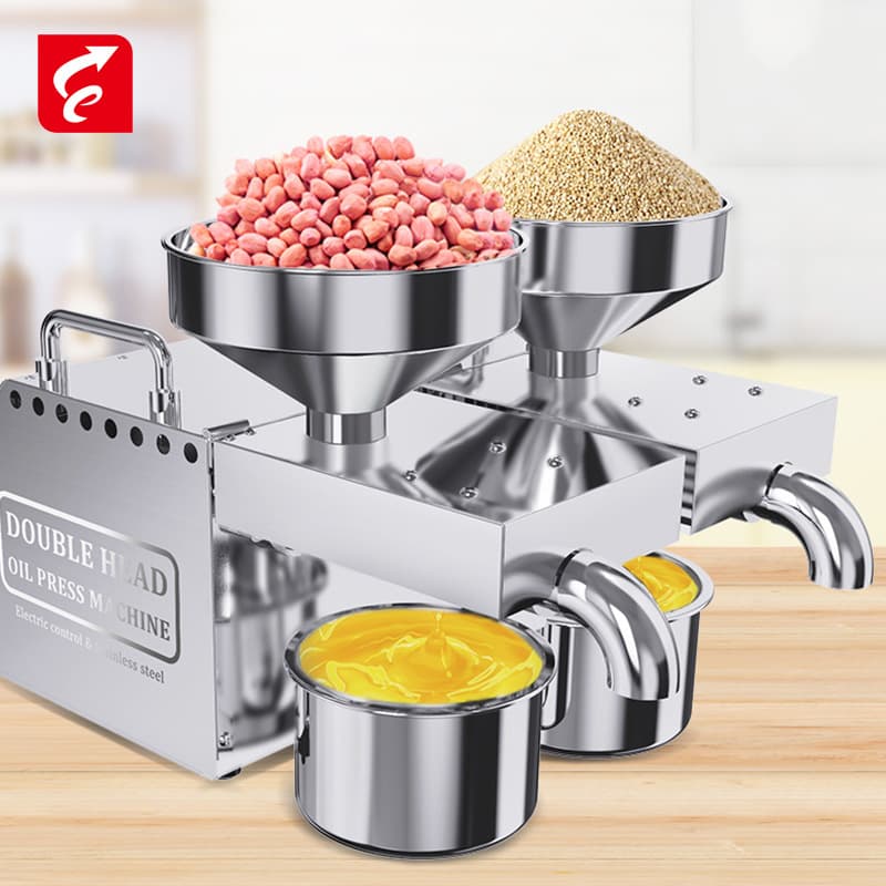 B02/B02S Dual-Head Oil Press Machine Wholesale Small Home Commercial Oil Press Export Cross-Border Stainless Steel Oil Press