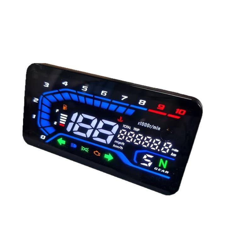 AK125 Flat Panel Motorcycle Digital Instrument Assembly Touch Control Auto Brightness Adjustment Odometer Assembly