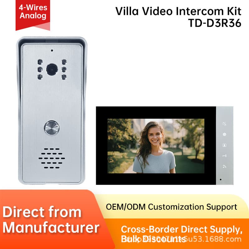 OEM Video Door Bell Intercom Doorbell Camera with Monitor