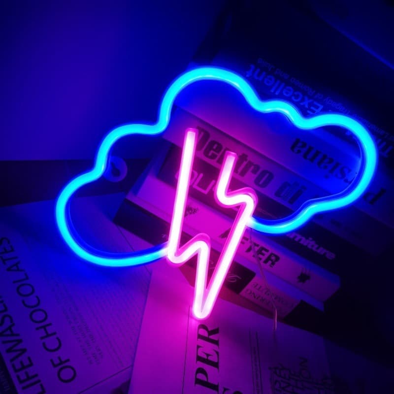 Cross-border New LED Neon Light Indoor Bedroom Decorative Ambient Light Cartoon Children's Lighting INS Decorative Light