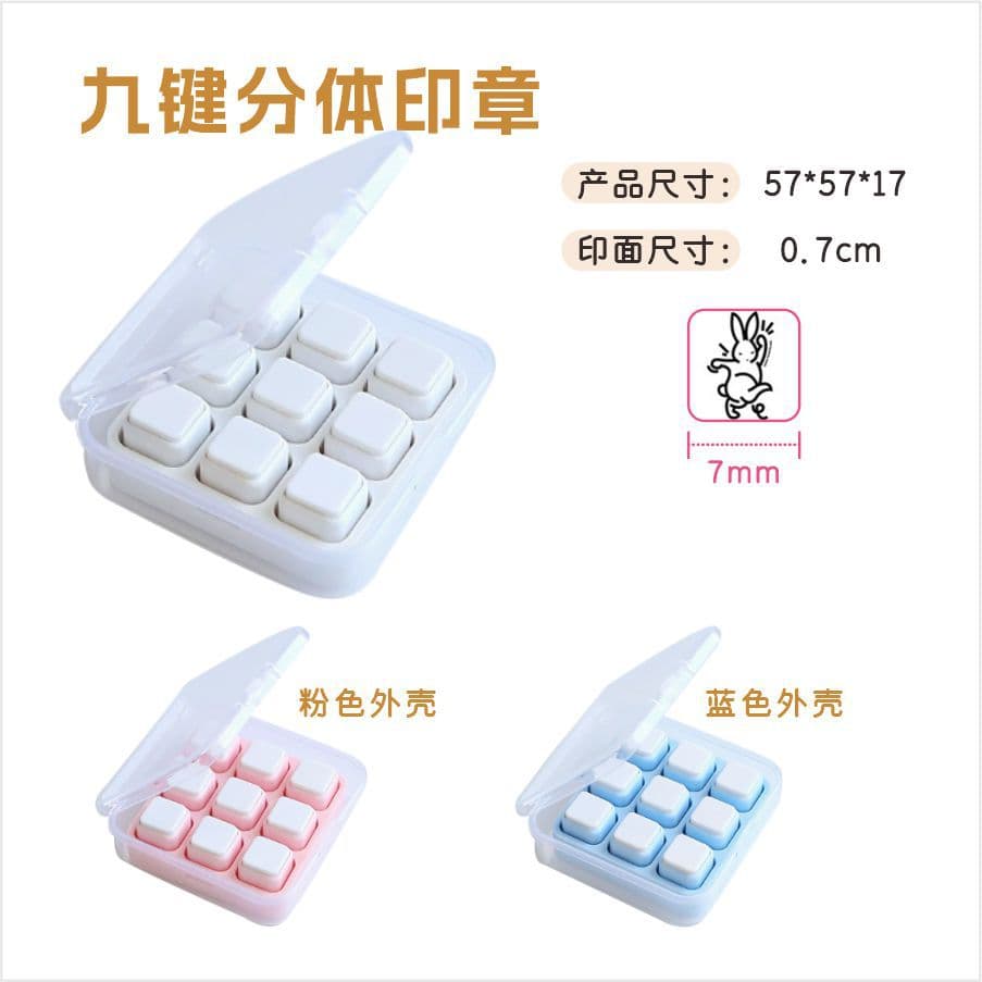 Custom Six-Sided White Korean Cream Journal Square Photopolymer Clear Stamp for Company Bulk Orders