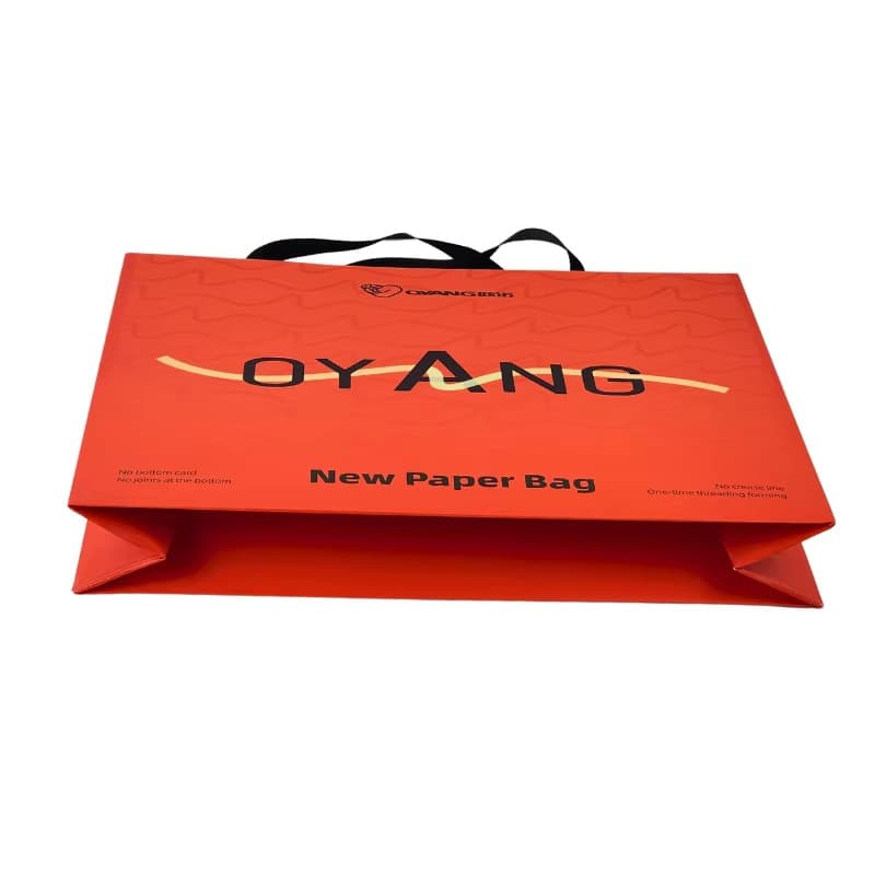 Factory customized packaging box paper bag gift bag wholesale no crease line paper shopping new bag shopping bag