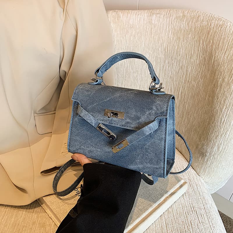 2026 Autumn and Winter New Hand-carrying Kelly Bag Women's Retro High-Level Shoulder Bag Western Fashion Square Bag Crossbody Bag