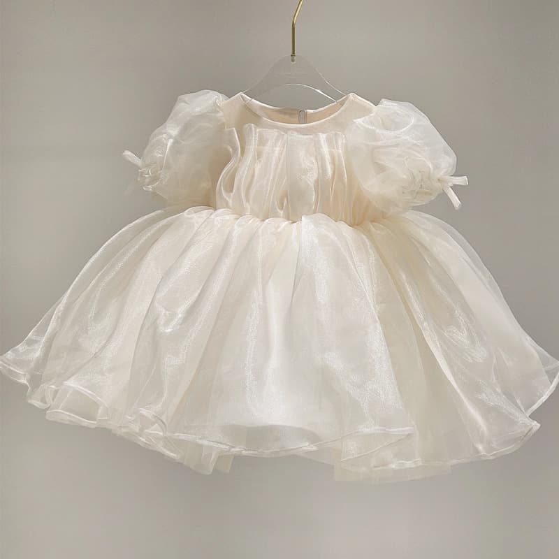 Baby Girl's First Birthday Dress, Summer Birthday Party Princess Dress, Toddler Girls' Tutu Dress, High-End and Elegant