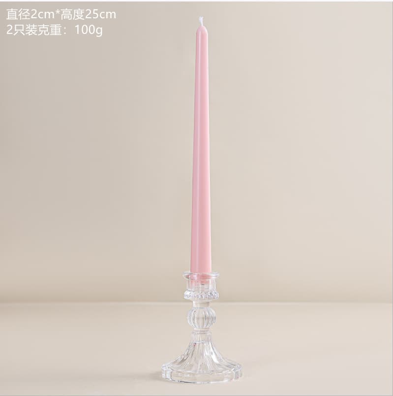 Pink Long-Stem Scented Candle, Girly Heart Gift, Home Candle Ornament, Romantic Wedding Decoration Prop
