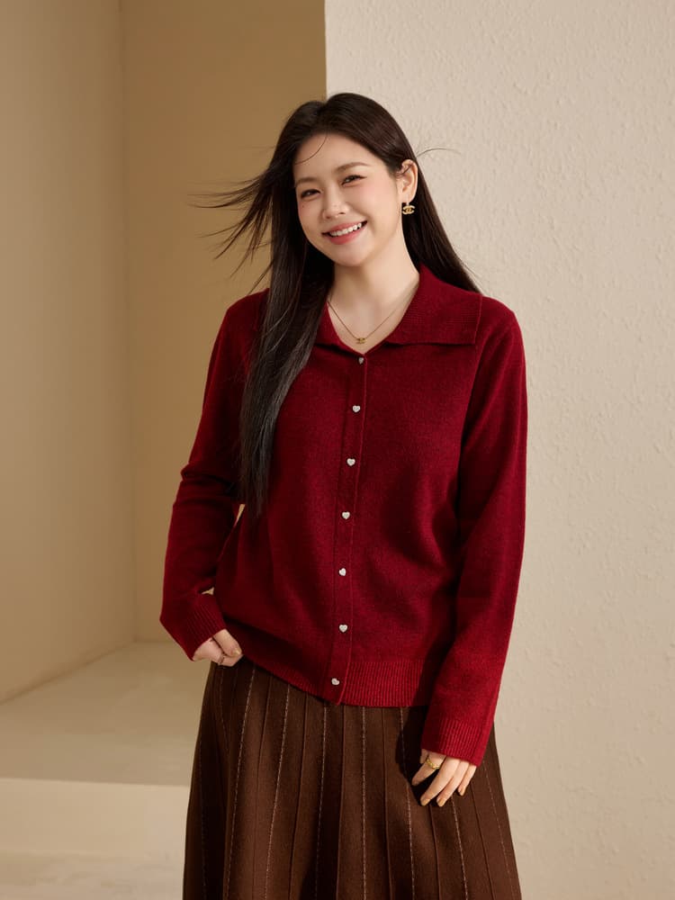 Soft Non-Irritating Turn-Down Collar Sweater: Xianlixiu Plus Size Women's Gentle Temperament Top for Chubby MM 2025 Winter New Arrival