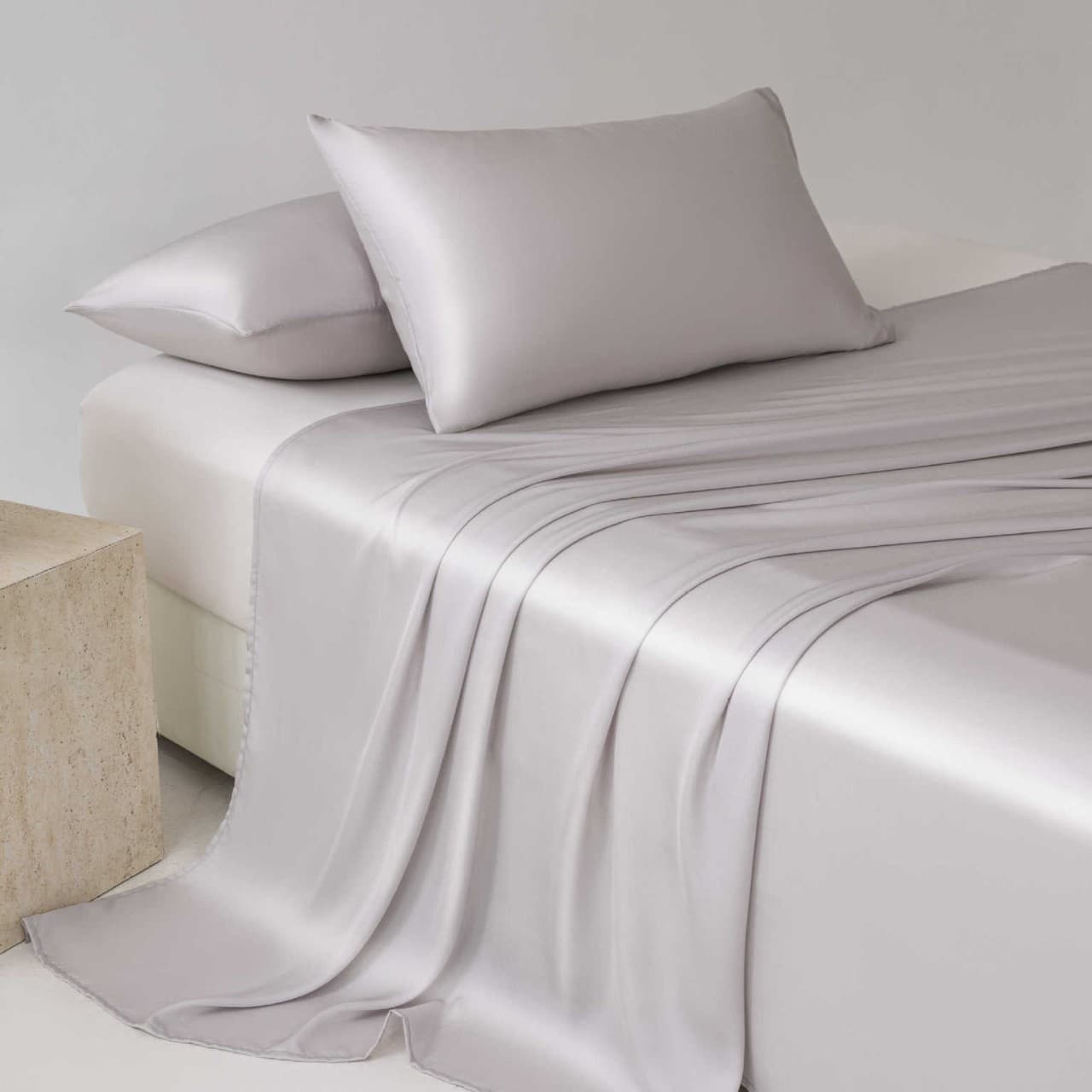 Ultra-Smooth Lyocell Ice Silk Cooling Bed Sheet Single Piece 2026 New Summer Single/Double Pillowcase 3-Piece Set