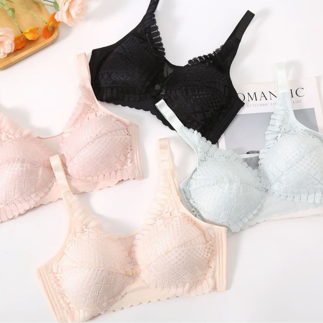 Thin Nursing Bras, Front-Closure, Pregnancy Push-Up Anti-Sagging Underwear for Women, Postpartum Feeding