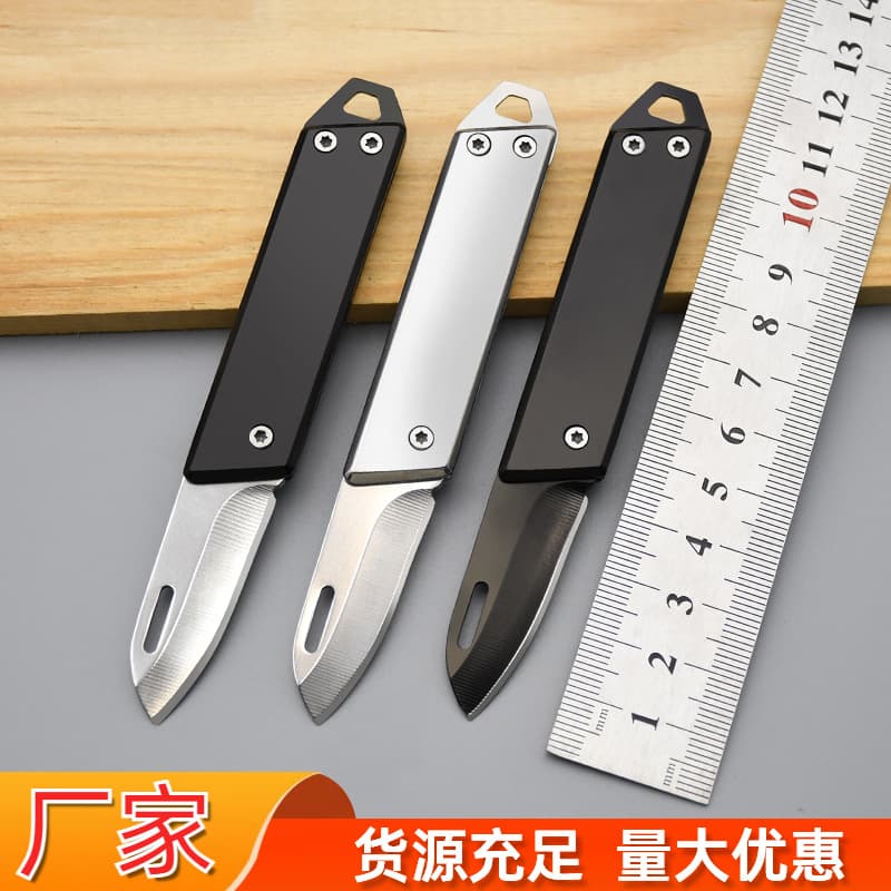 Factory Wholesale Stainless Steel Outdoor Portable Mini Folding Knife Pocket Tool for Opening Boxes and Self-Defense