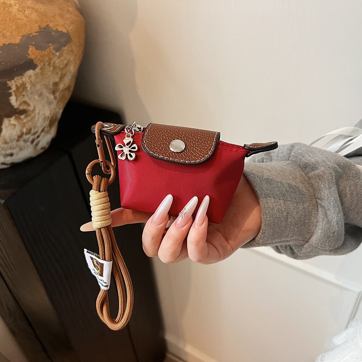 New Cross-Border Foreign Trade Mini Nylon Women's Dumpling Bag, Trendy Fashion Lipstick Storage Bag, Stylish Small Hanging Bag