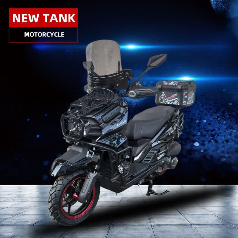 New Tank Cross-Border Gasoline Motorcycle Long Range Delivery Rider Pedal Scooter In Stock Two-Wheel Motorcycle