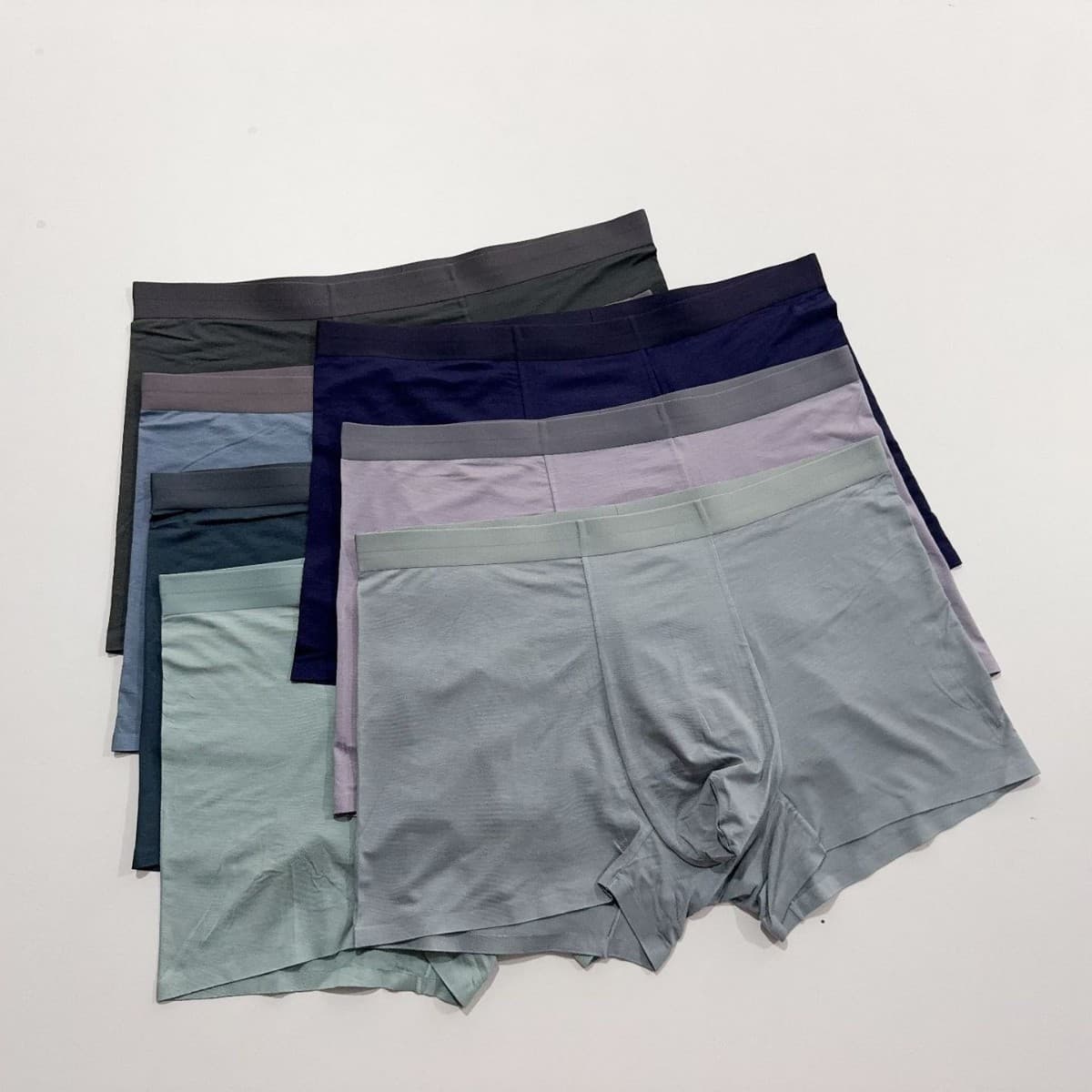 Men's Modal Seamless Plus Size Boxer Briefs with Antibacterial Lining, Comfortable Four-Corner Shorts