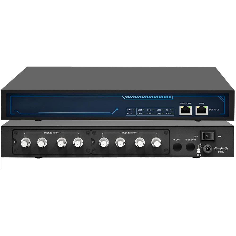 IP Modulator DVBS2 Input IP Output Hotel Digital TV Headend TV System Monitoring Equipment