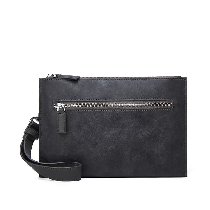 New men's handbag crazy horse grain clutch, soft surface waterproof business phone bag, underarm bag cross-border coin purse.
