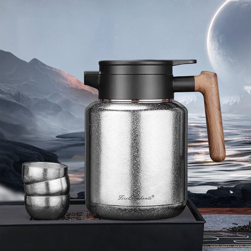 Drop Shipping Huoxiang Pure Titanium Steeping Teapot Set HXB-CT214 Home 1500ml Insulated Pot Thermos