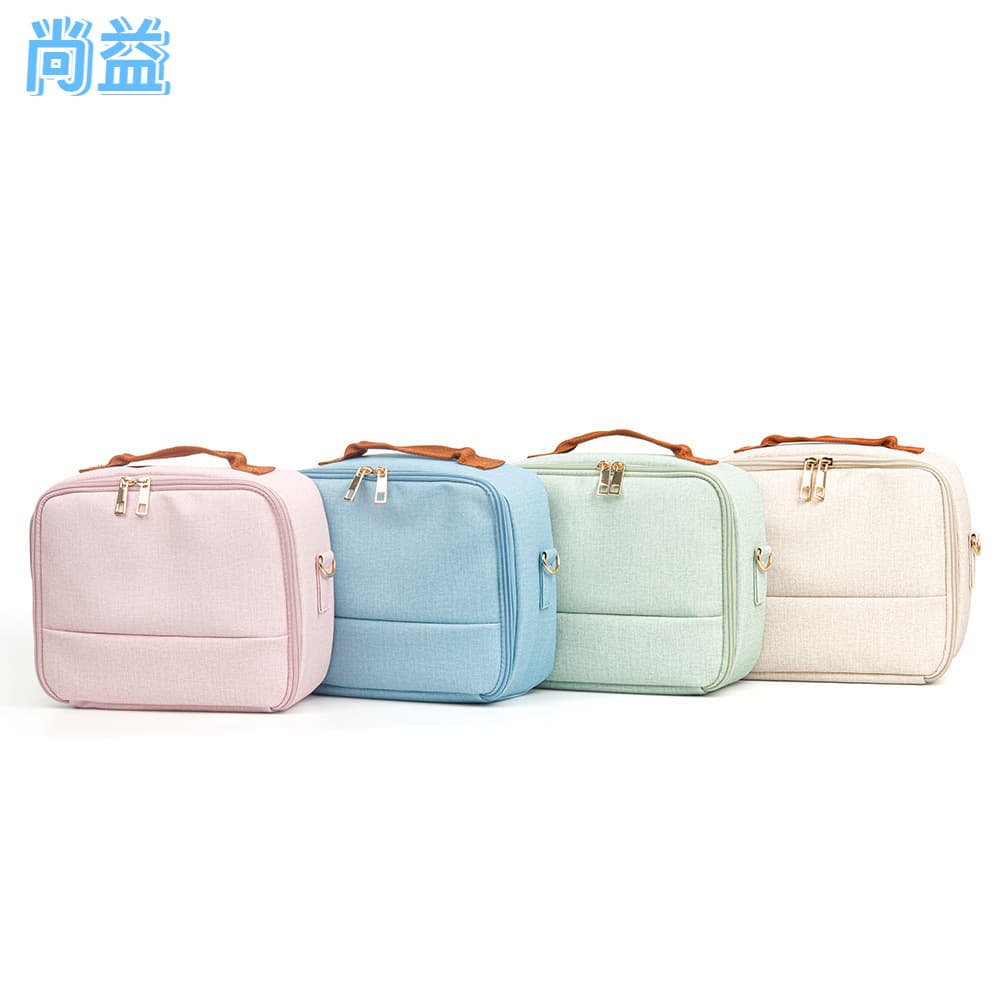 Outdoor Digital Instant Camera Large Capacity Portable Camping Travel Storage Bag, Solid Color Crossbody Shoulder Makeup Pouch