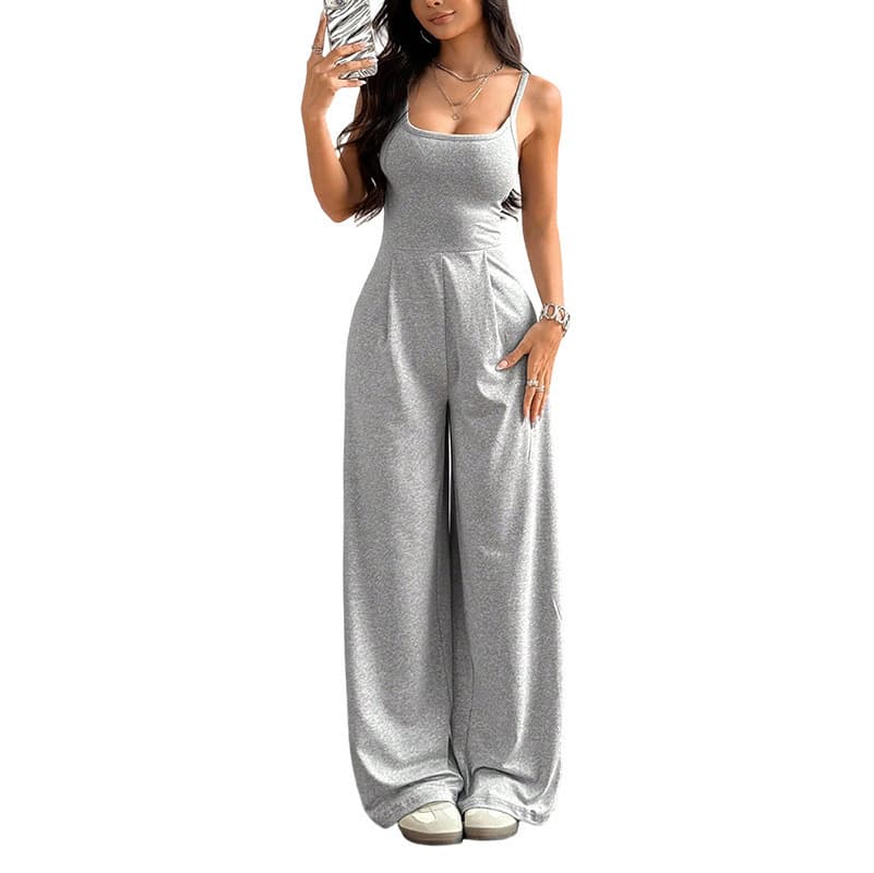 Amazon 2026 Spring/Summer Street Style Fashion Women's Thin Strap Jumpsuit High Waist